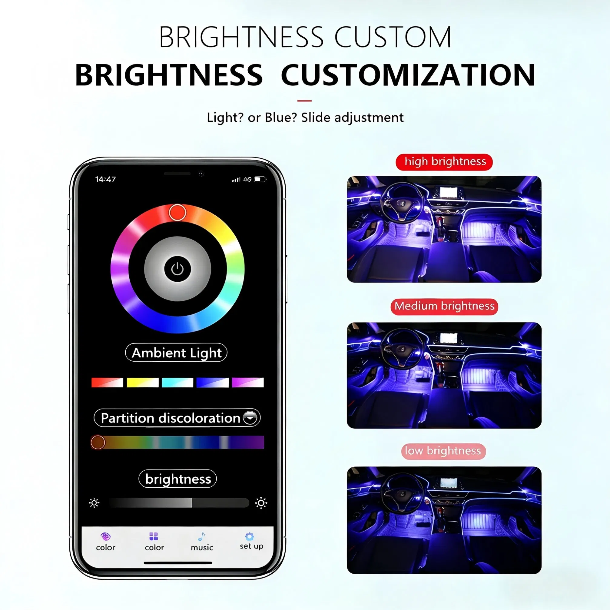 Светодиодная подсветка салона для BYD Dolphin