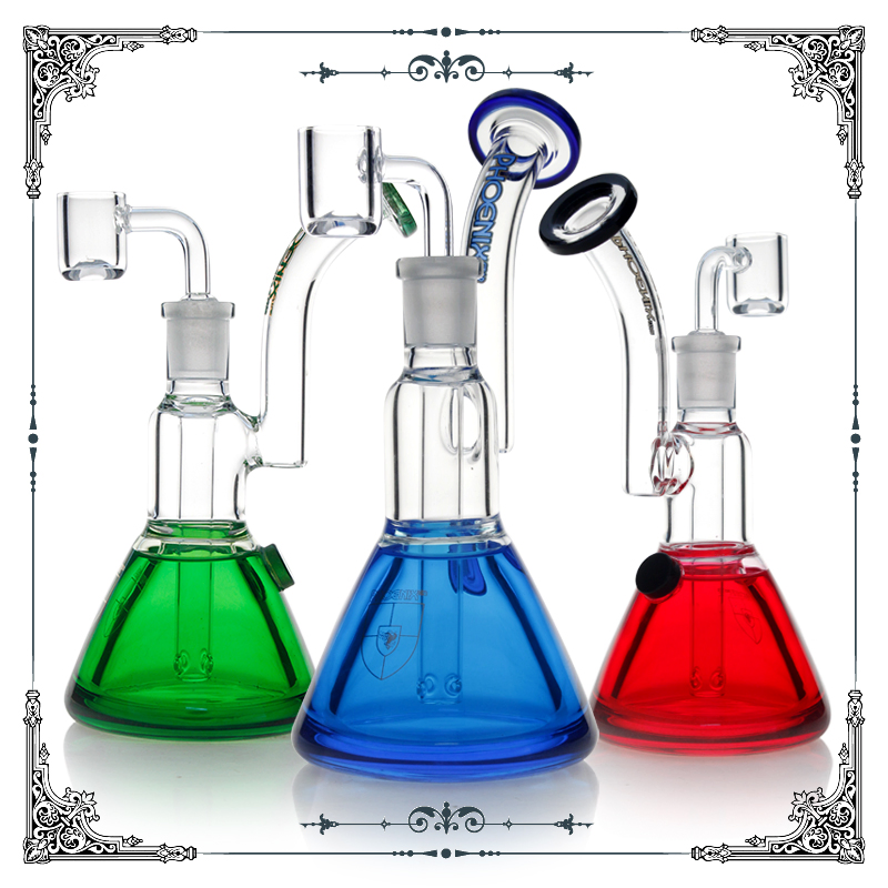 Phoenix Star 7 Inches Glycerin Freezable Coil Bubbler DAB Oil Rigs Glass Smoking Water Pipe Wholesale