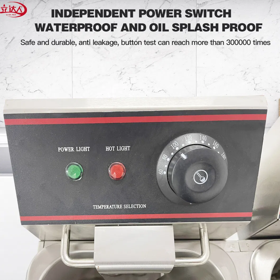 1 Tank 1 Basket Ld-4L-2 Stainless Steel Commercial Electric Deep Fryer