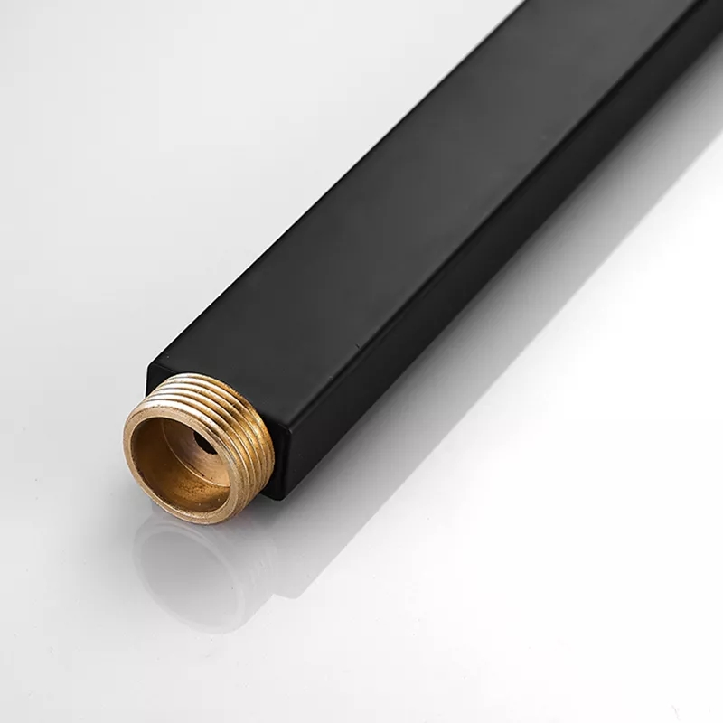 Round/Square Extension Tube 30/40cm Shower Faucet Extra Extend Tube Black Golden White Color Universal Interface Extend Tubes