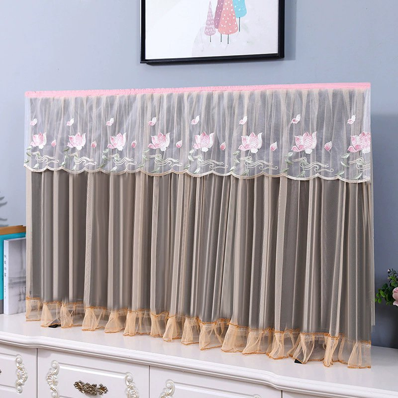 New LCD Monitor Television Dust Cover Lace Household Simple Home Decoration TV Protector