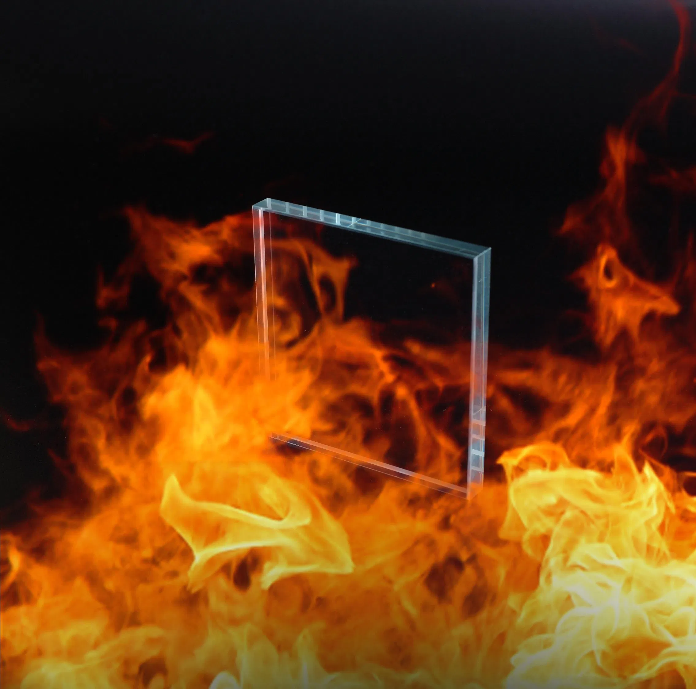 Transparent Heat-Resistant Ceramic Glass Used as Fireplace Doors