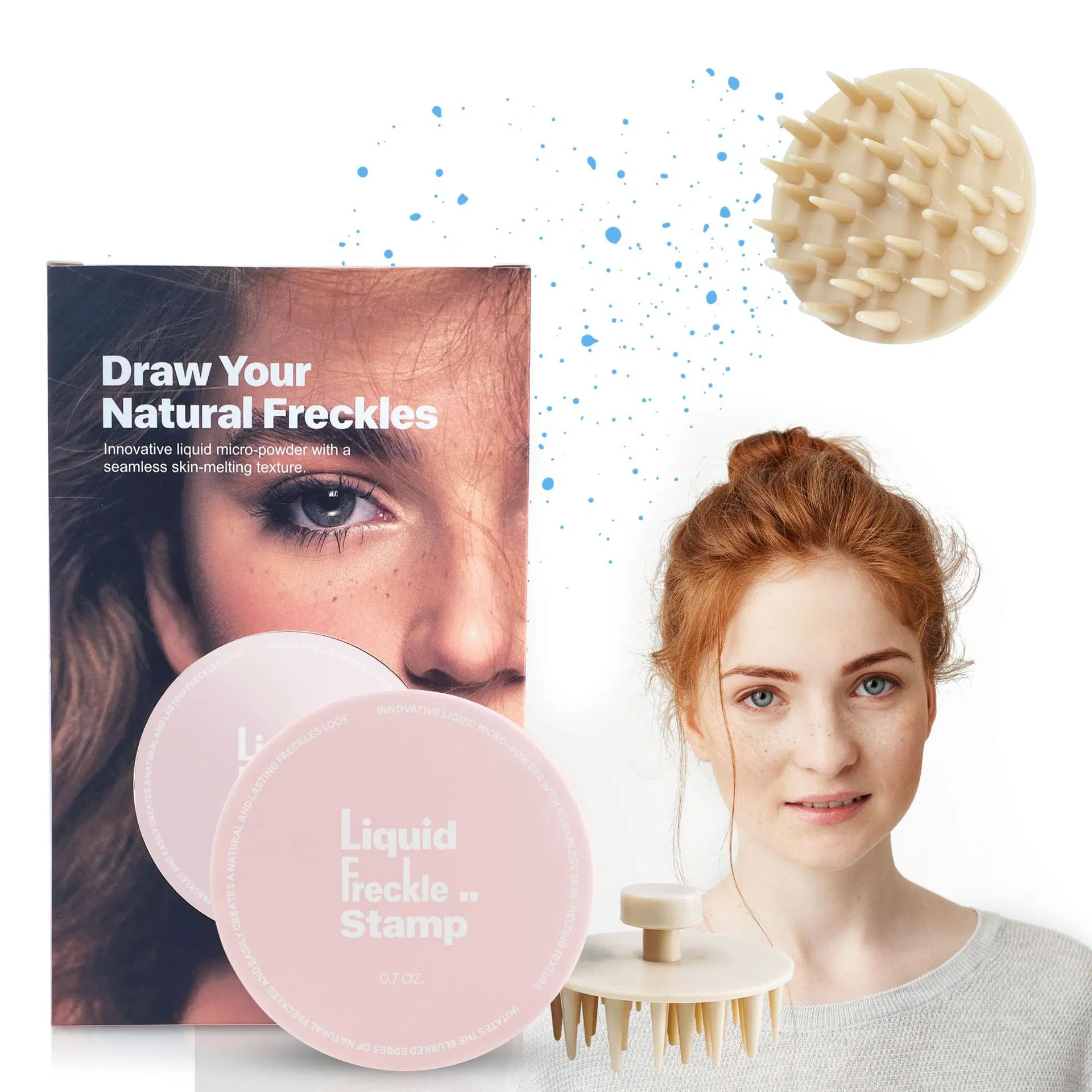 Multi -Color Freckles Seal Air Cushion Waterproof Durable Powder One -Time Natural Freckles Makeup Realistic Spot Supply