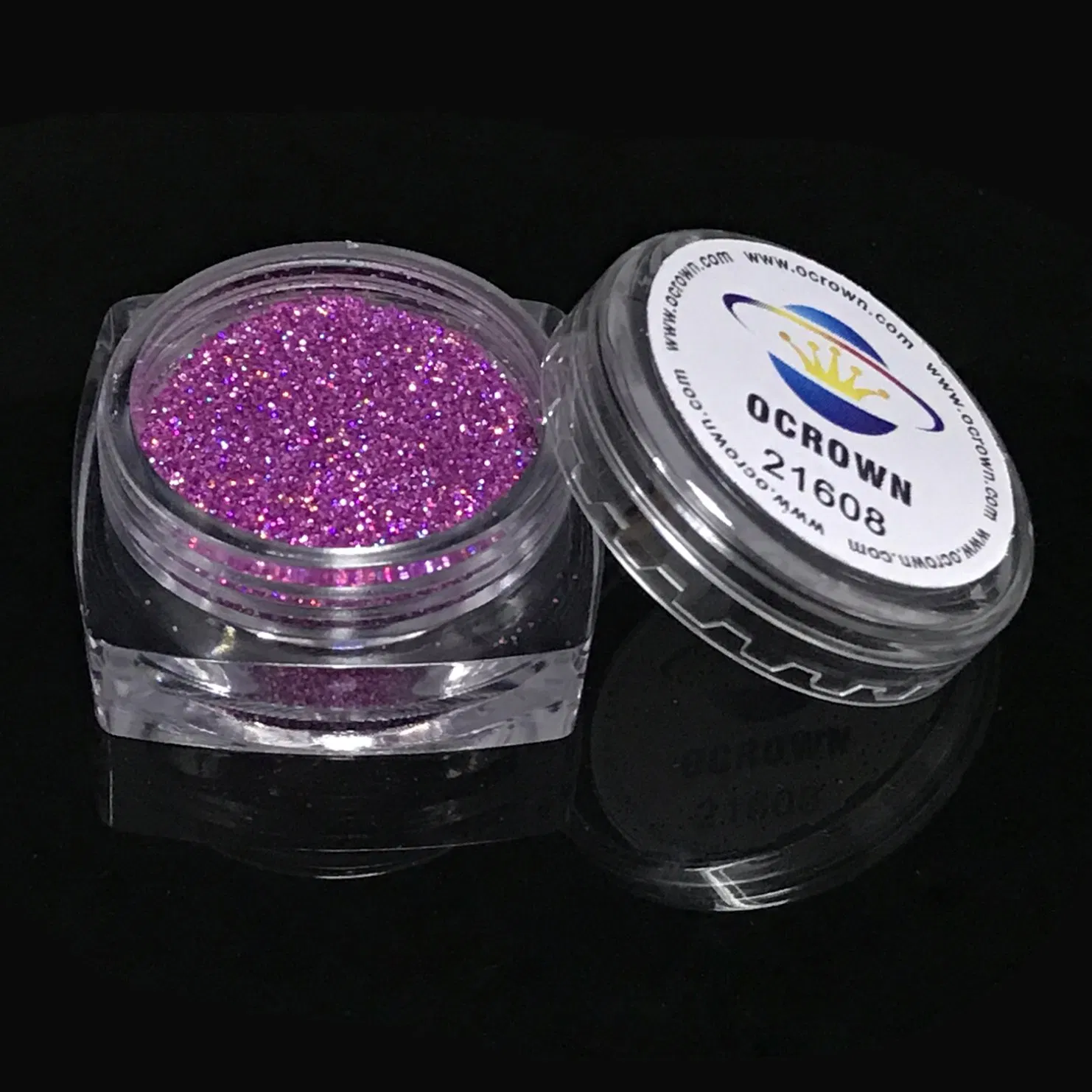 21608 Holographic Rainbow Purple Laser Glitters Eyeshadow Pigment Powder