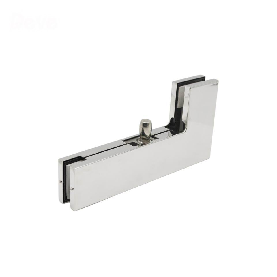 Frameless Glass Door Stainless Steel Square Curved Patch Fitting