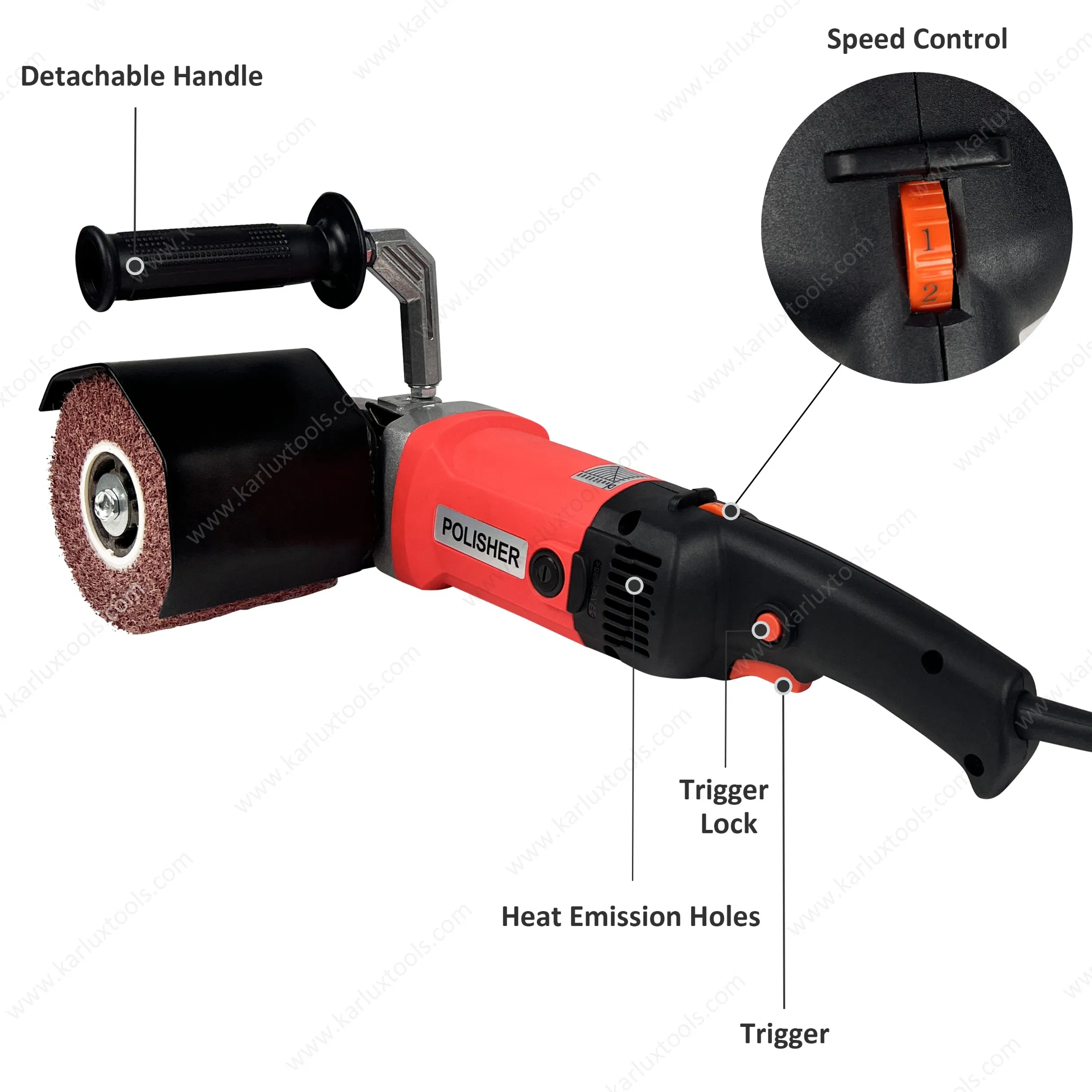 Burnishing Polishing Machine 1400W Electric Wire Drawing Machine for Metal Stainless Steel Plastic Wood Polishing