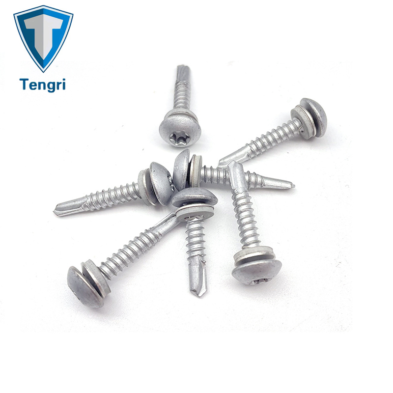 Биметаллический саморез с EPDM шайбой, Torx, SS316/SCM435