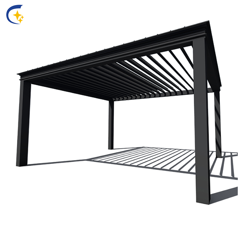 3X4 Pergola Easily Assembled Opening Roof Motorised Gazebo Louver with LED Lights
