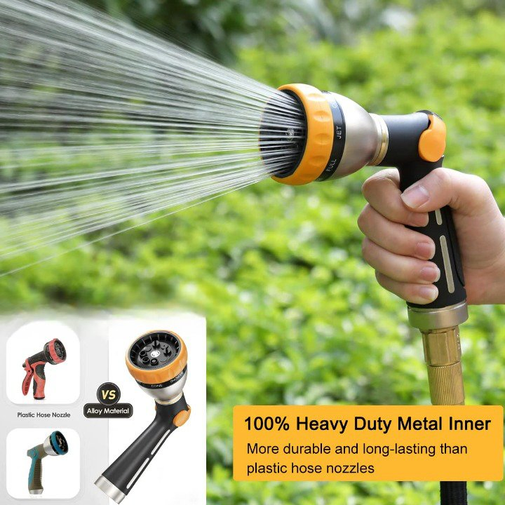 Upgrade 100% Heavy Duty Metal Handheld Water Nozzle Garden Hose Nozzle Sprayer
