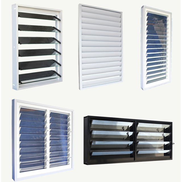 Aluminum Glass Blades Louvers Window Manufacturer Good Price Glass Louver Shutter