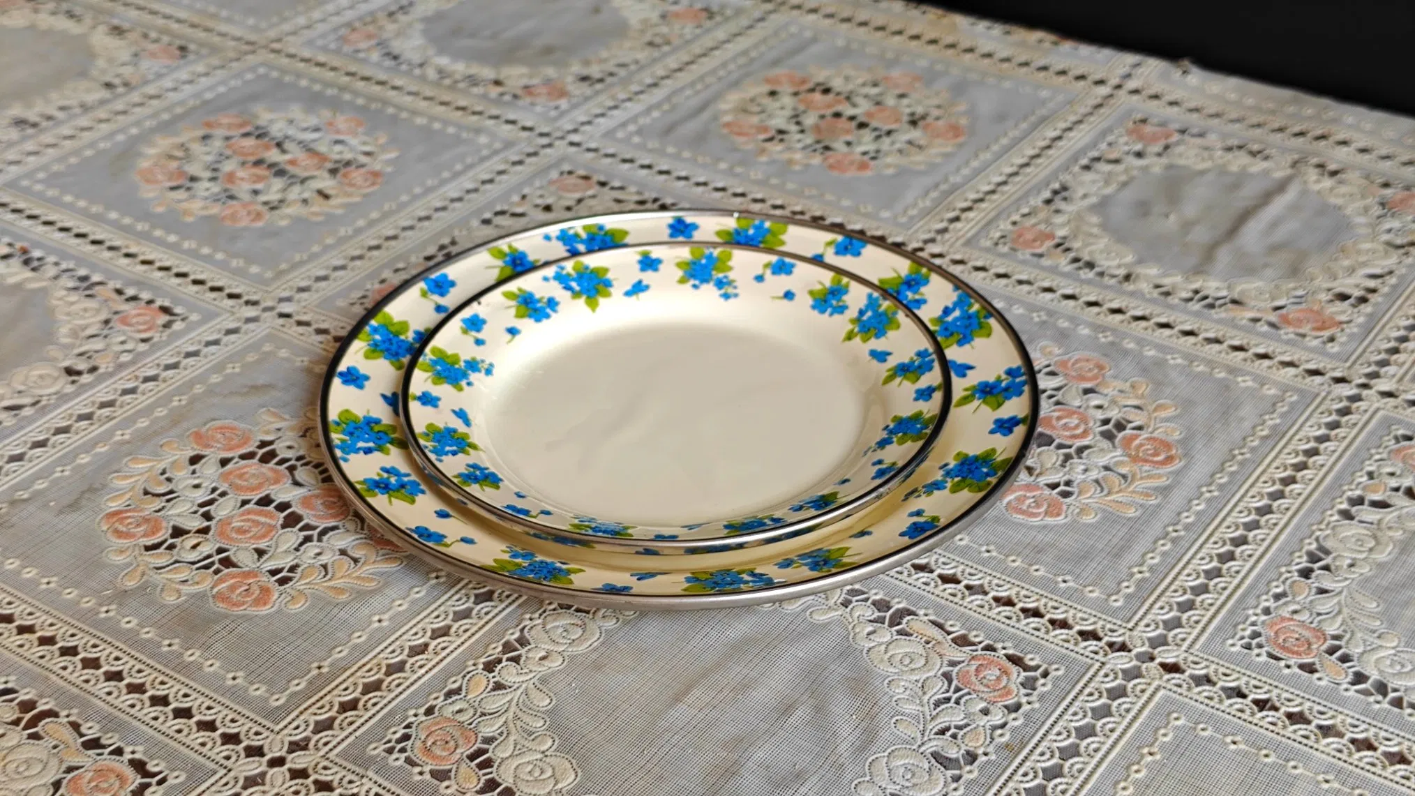 Enamel Plate/ Rice Plate/Dish Plate/Plate with SS Rim