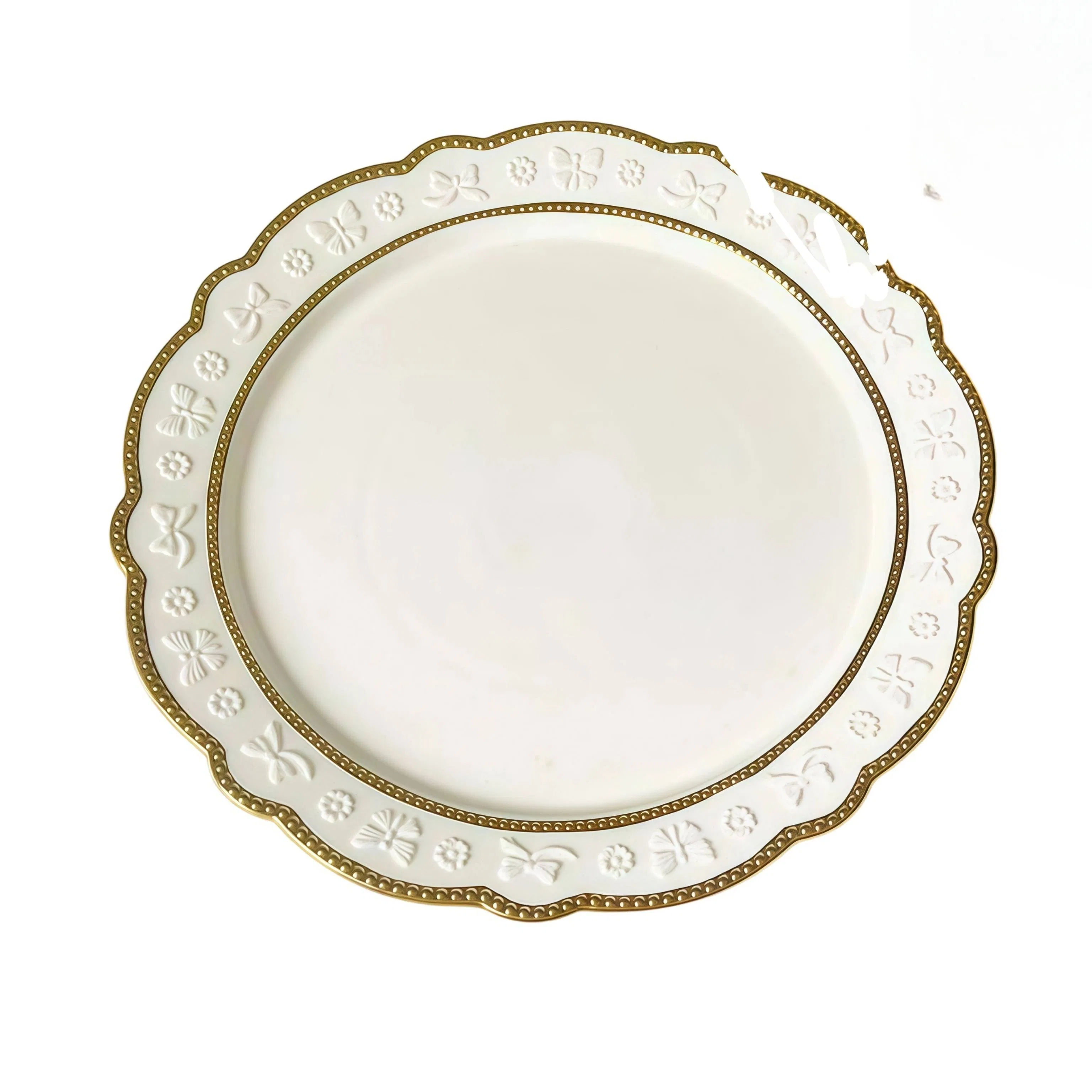 Customized Fine China Restaurant Ceramic Banquet White Plate Dinner Plates Porcelain Plate