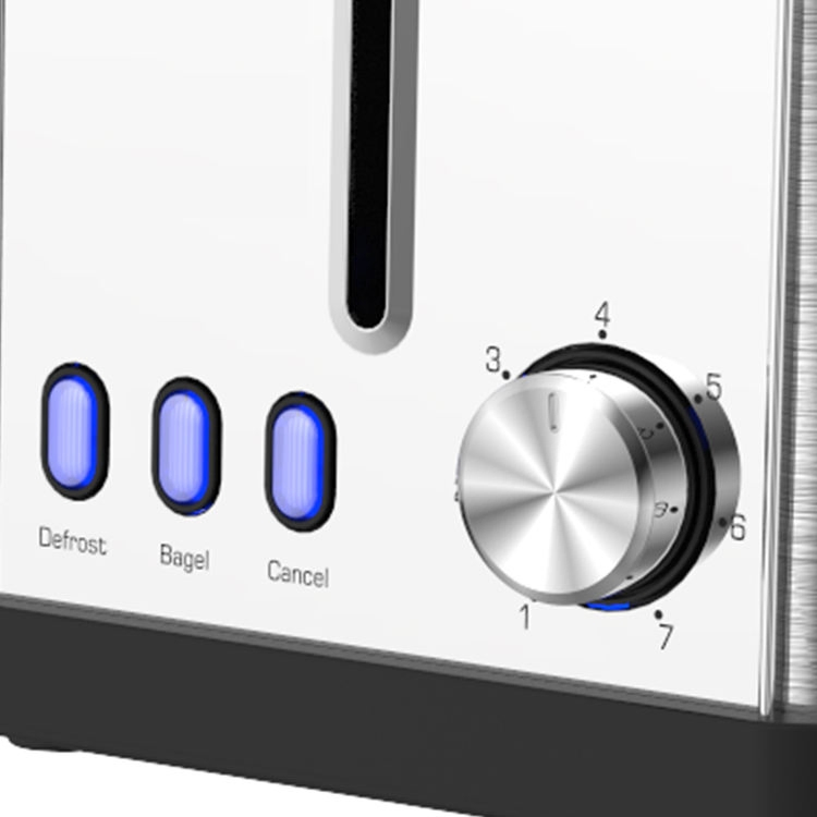2 Slice Toaster with LCD Display for Countdown and Setting
