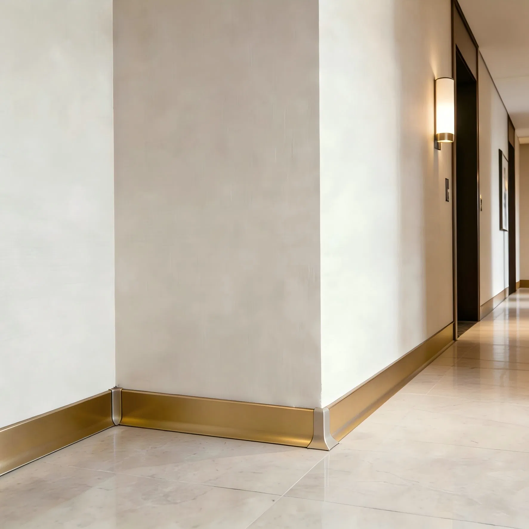 Factory Custom Waterproof Wall Aluminum Skirting Board Metal Skirting Baseboard