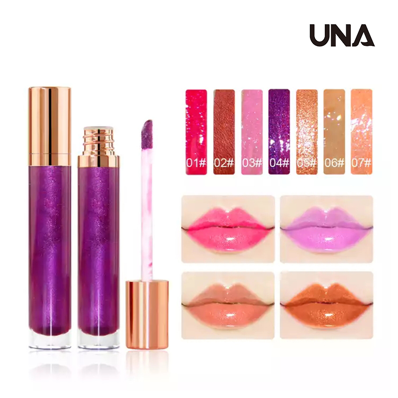 Wholesale No Logo Popular Full Coverage Metallic Shiny Glossy Lip Makeup Moist Pearl Lip Gloss
