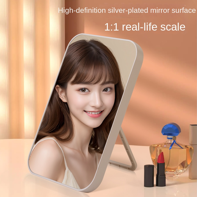 Portable Foldable High-Definition Three-Color LED Desktop Makeup Mirror