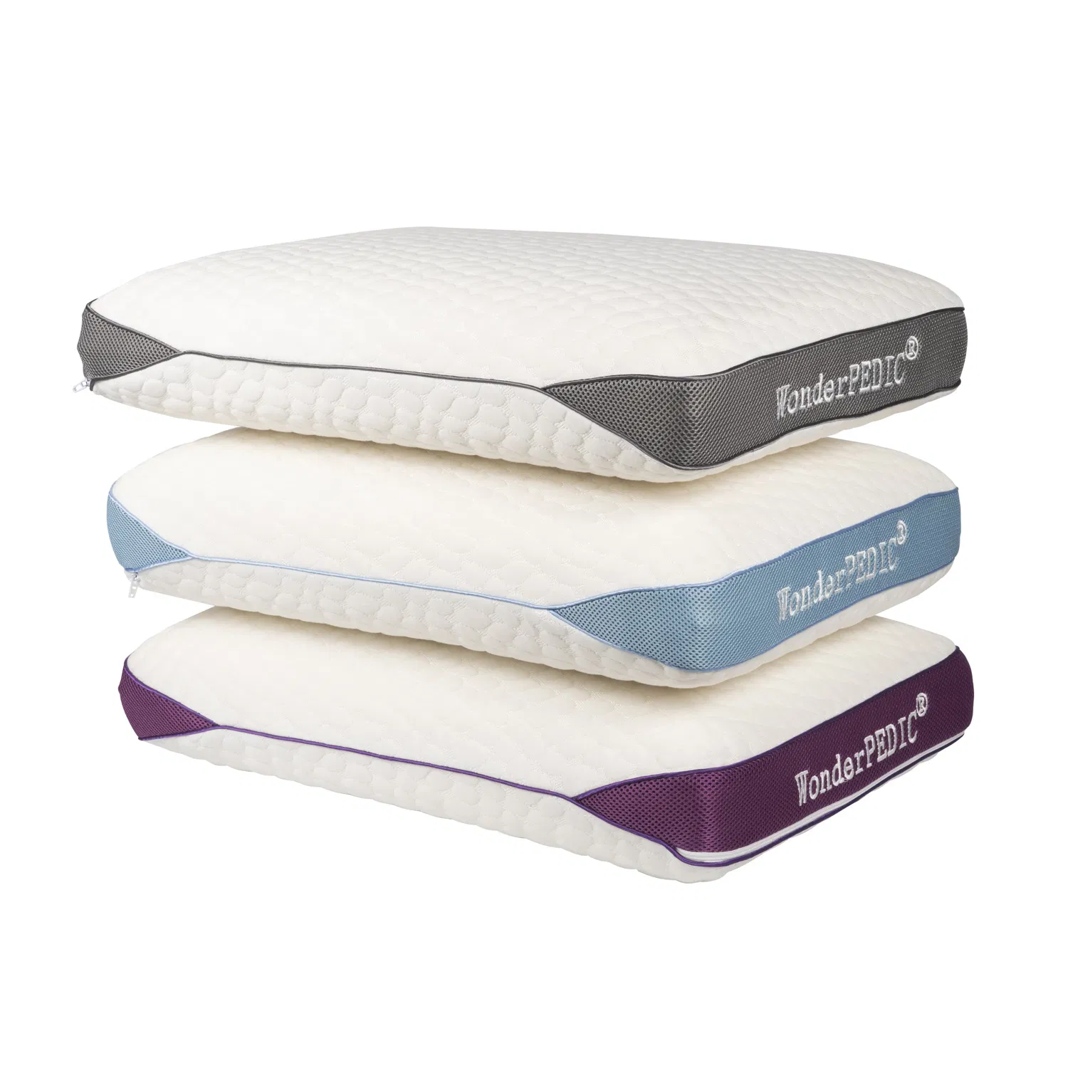 Memory Foam Pillow with Soft, Medium, Firm Support and Washable Cover