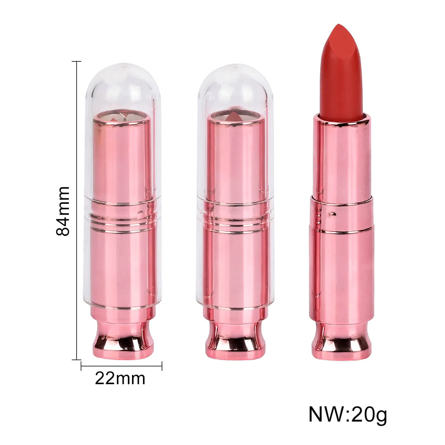 Wholesale Private Labels Vegan Rose Gold Nude Velvet Matte Lipstick