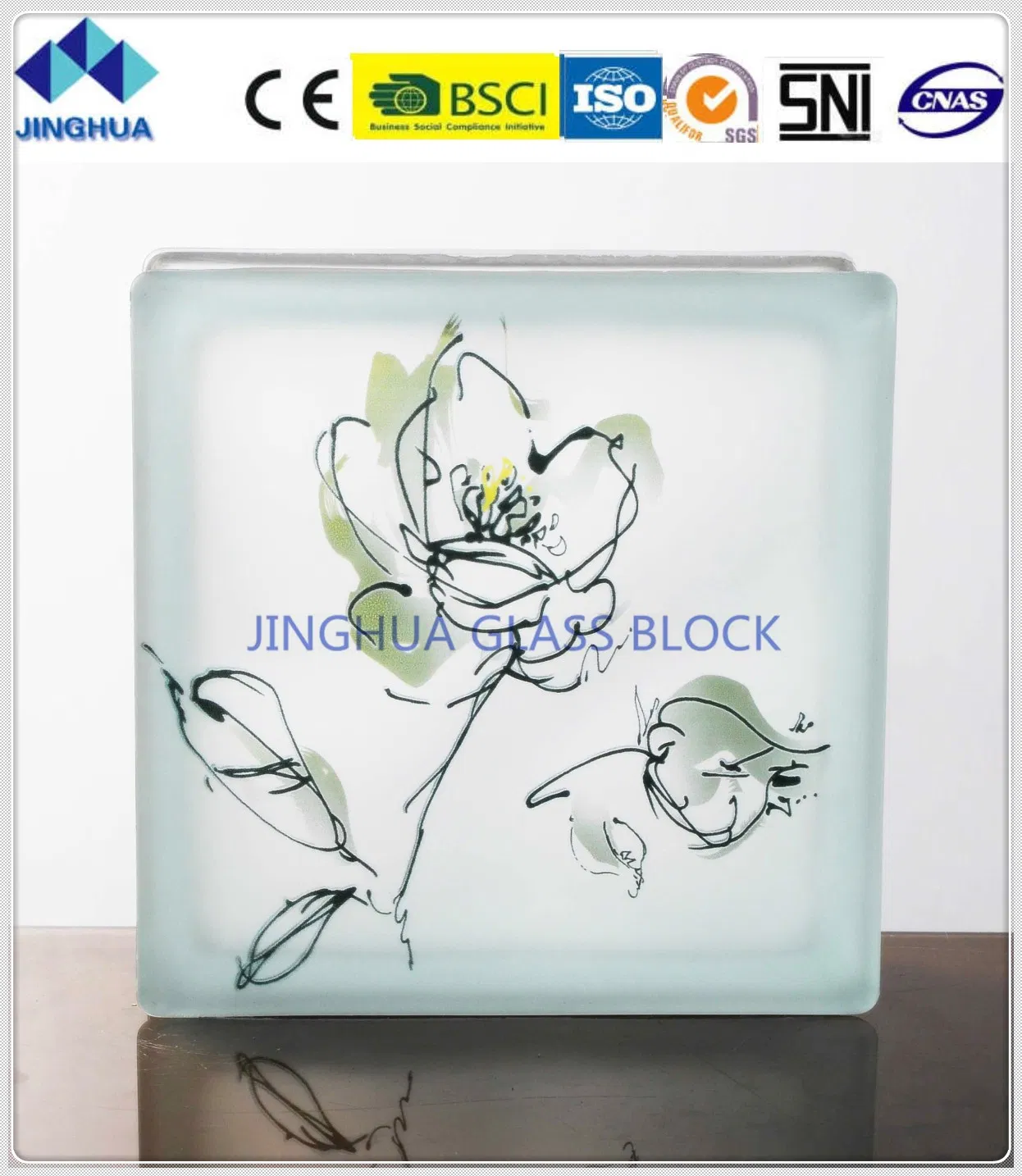 Jinghua High Quality Artistic P-31 Painting Glass Block/Brick