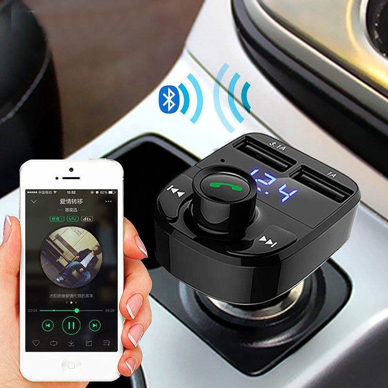 FM трансмиттер автомобильный X8 Bluetooth MP3 с зарядкой