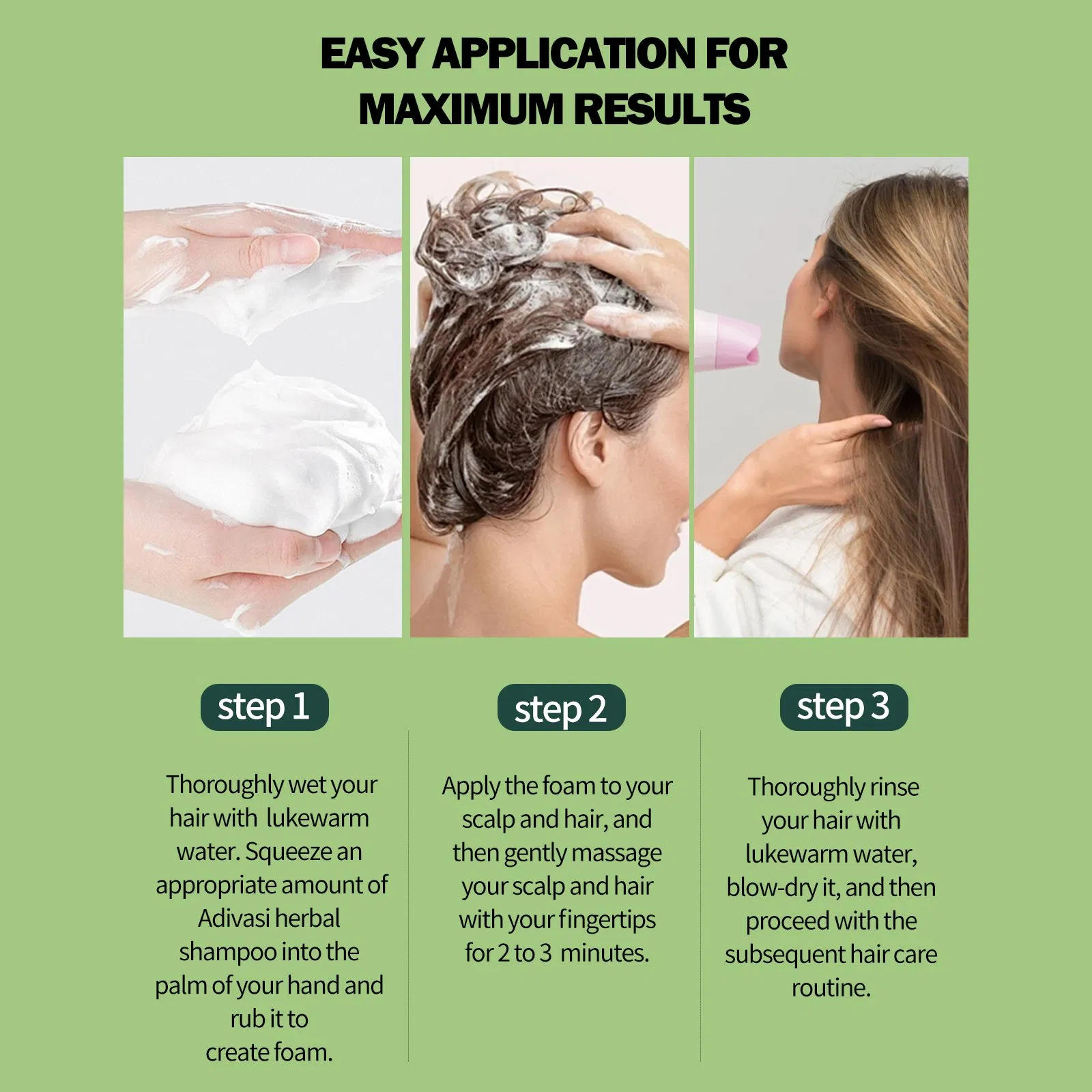Indian Adivasi Cruelty-Free Nourish & Repair Damaged Hair Growth Shampoo