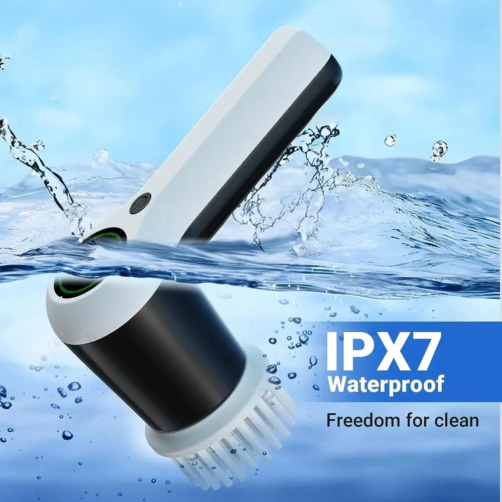 2024 Hot Selling Electric Cleaning Brush Dual-Speed with 4 Cleaning Heads Electric Spin Scrubber