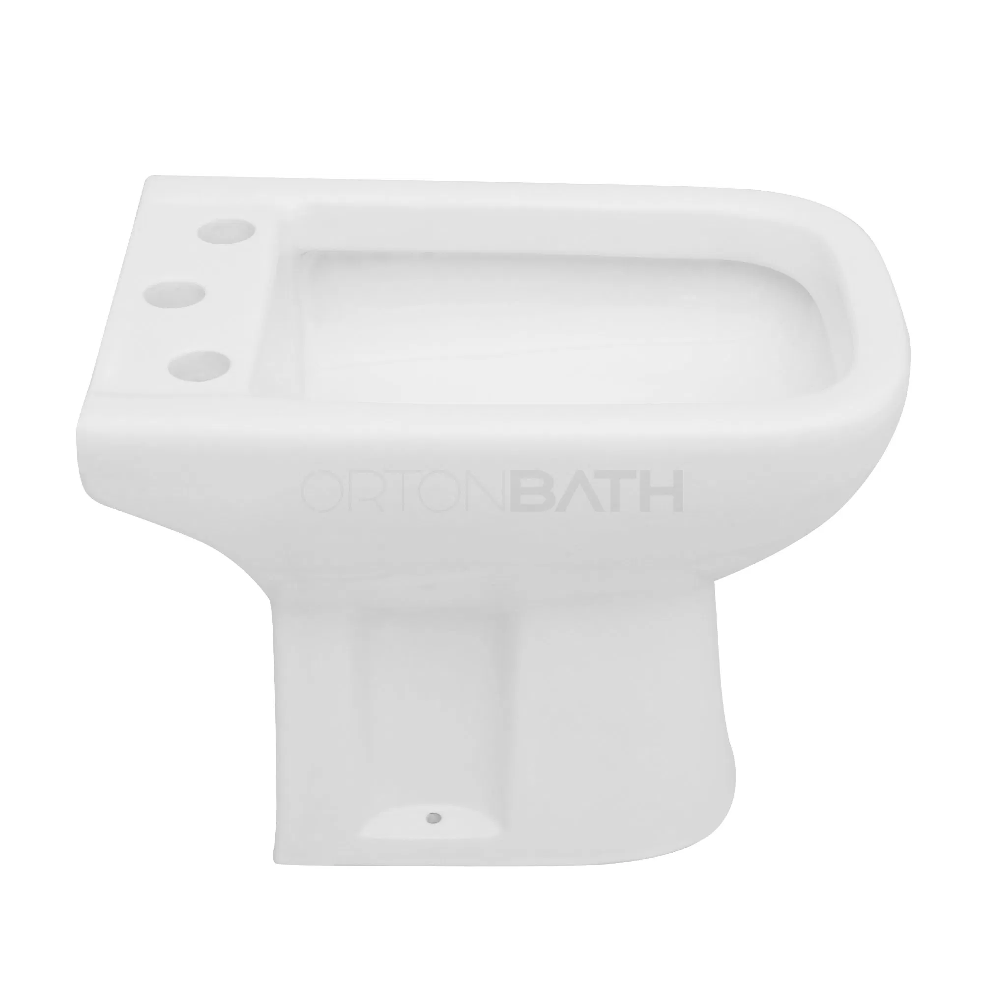 Ortonbath Floor Mounted 3 Tap Holes Toilette Bidet Hospital Elder Lady Care One Piece Ceramic Wc Toilet Bidet Special Care Rectangle Ceramic Toilet Bidet