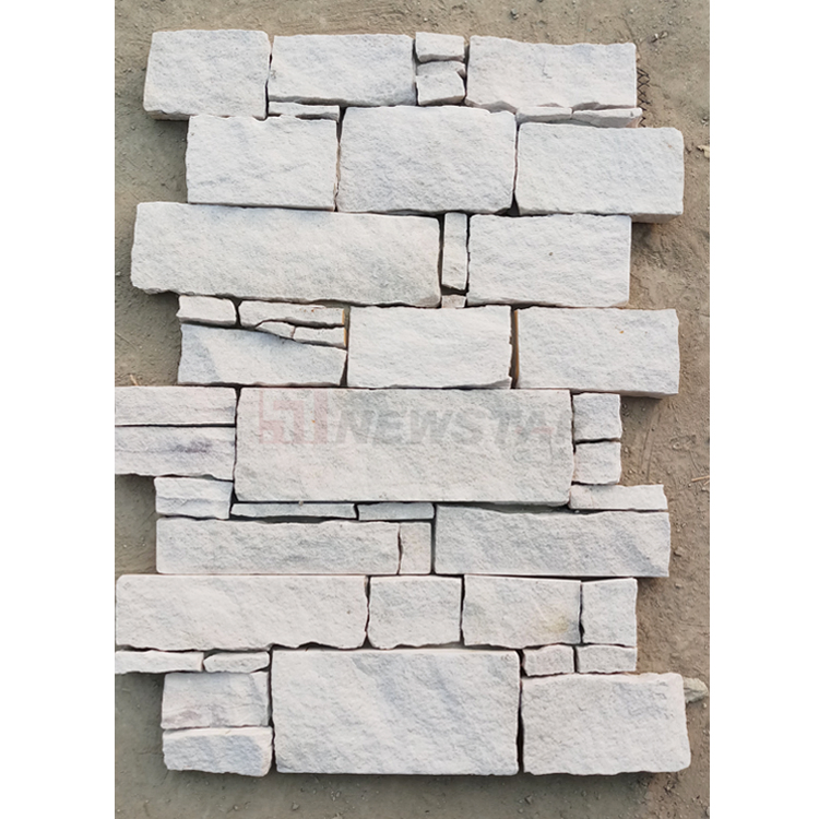 Newstar Stone Natural Split Rock Surface Ledge Stone Exterior Stone Tiles Cladding White Sandstone Natural Stone Wall