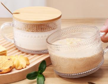 Стеклянный контейнер для овсянки с крышкой и ложкой