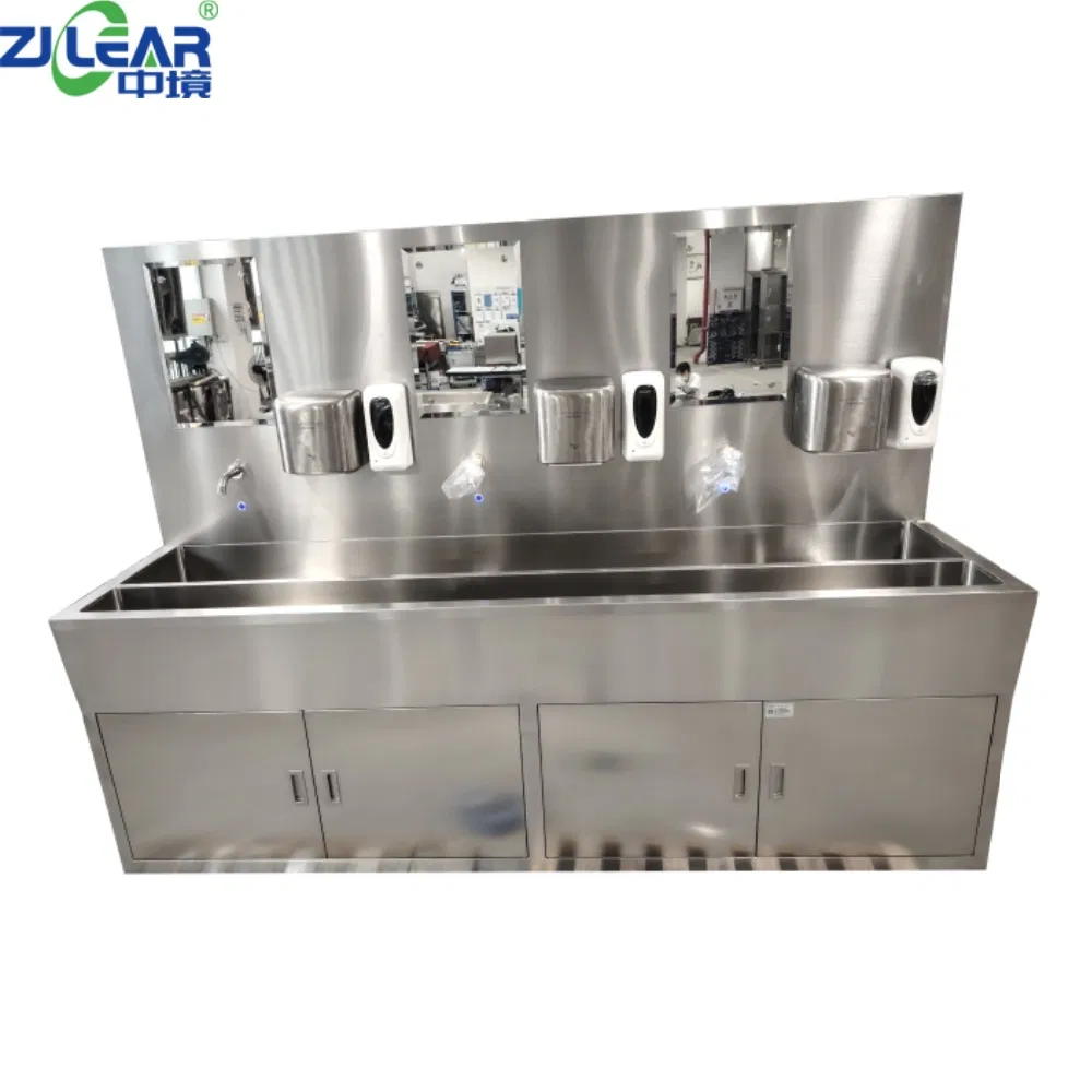 Stainless Steel Scrub Basin Automatically Washing Hands for Clean Room