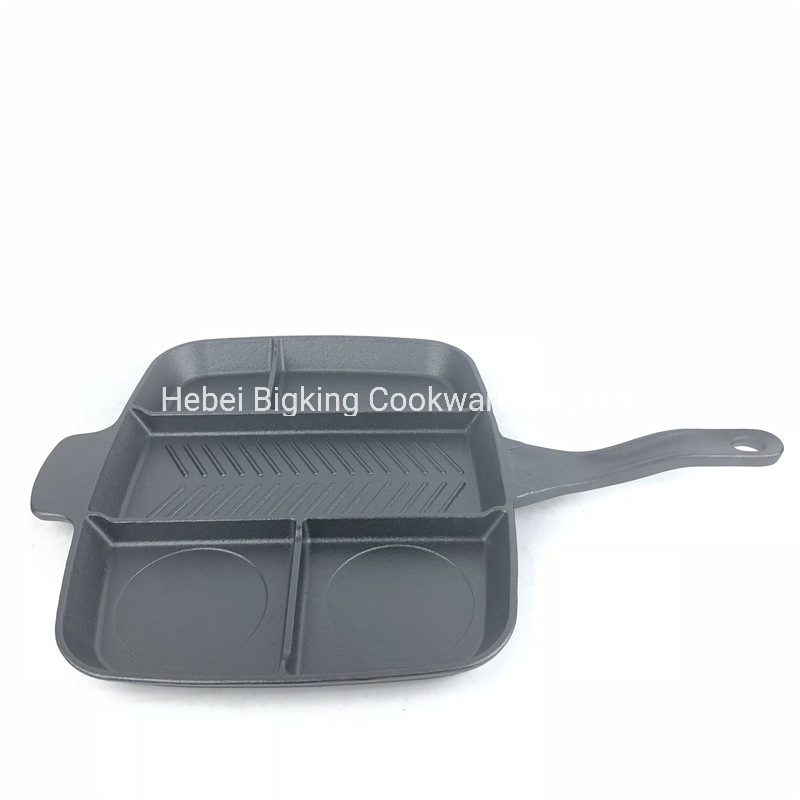 Amazon Hot Sale Cast Iron 5 in 1 Masterpan Non-Stick 3 Section Meal Skillet