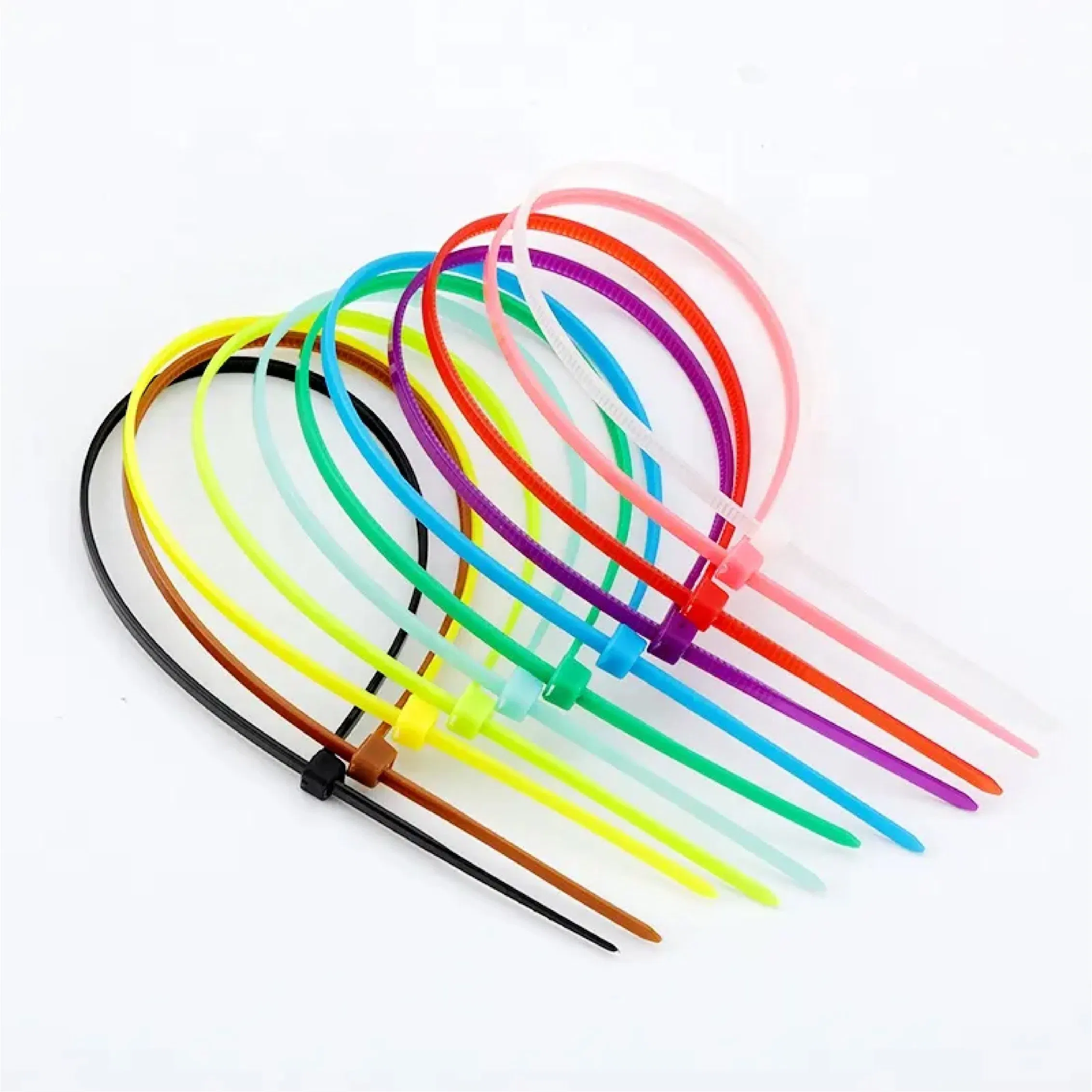 100 Reusable Color Zip Ties with Adjustable Tensile Strength for Indoor and Outdoor Multifunctional Plastic Ties (multi-color)