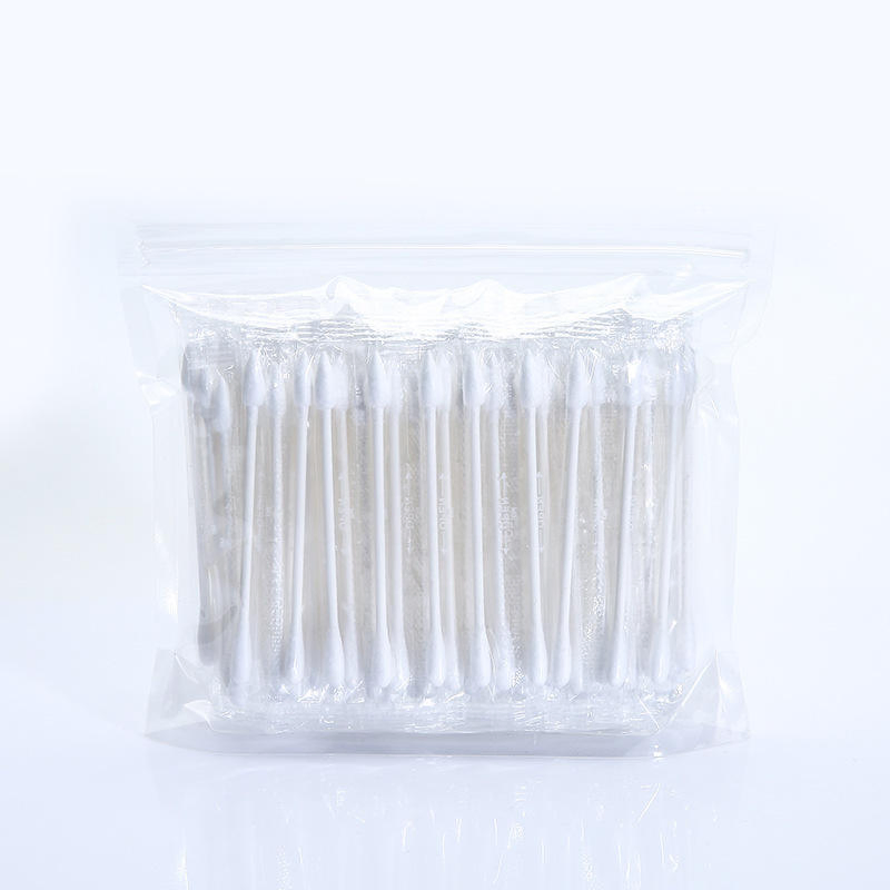 Disposable Single-Piece Individually Wrapped White Paper-Stick Cotton Swabs
