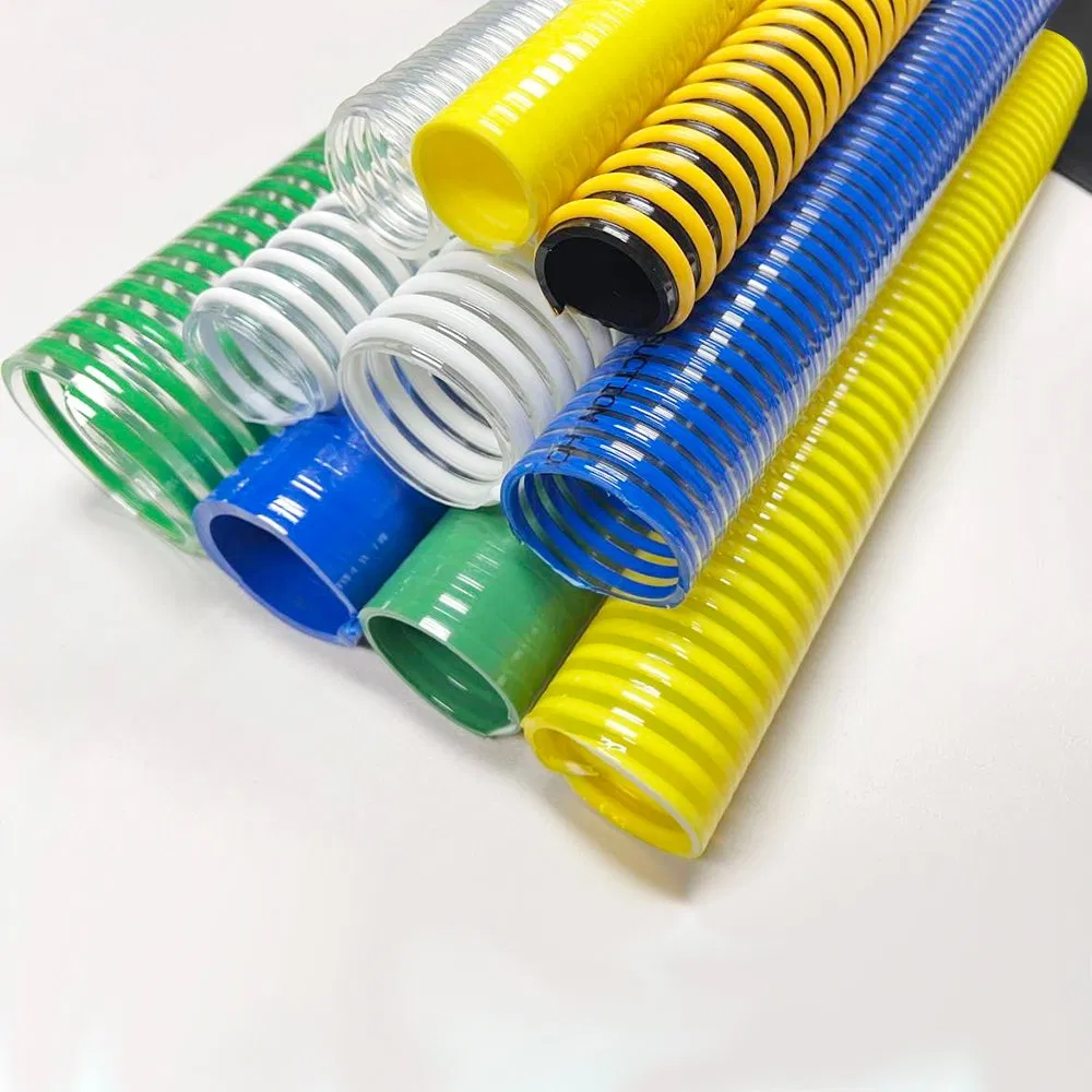 Heavy Duty PVC Flexible Helix Suction Hose Pipe 1 2 3 4 5 6 8 10 12 Inch for Mining Vacuum Water Oil Pump