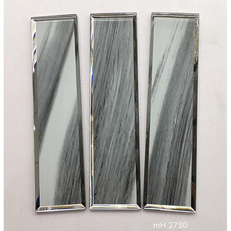 Стеклянная мозаика Purple Gold Line, 75x300 мм