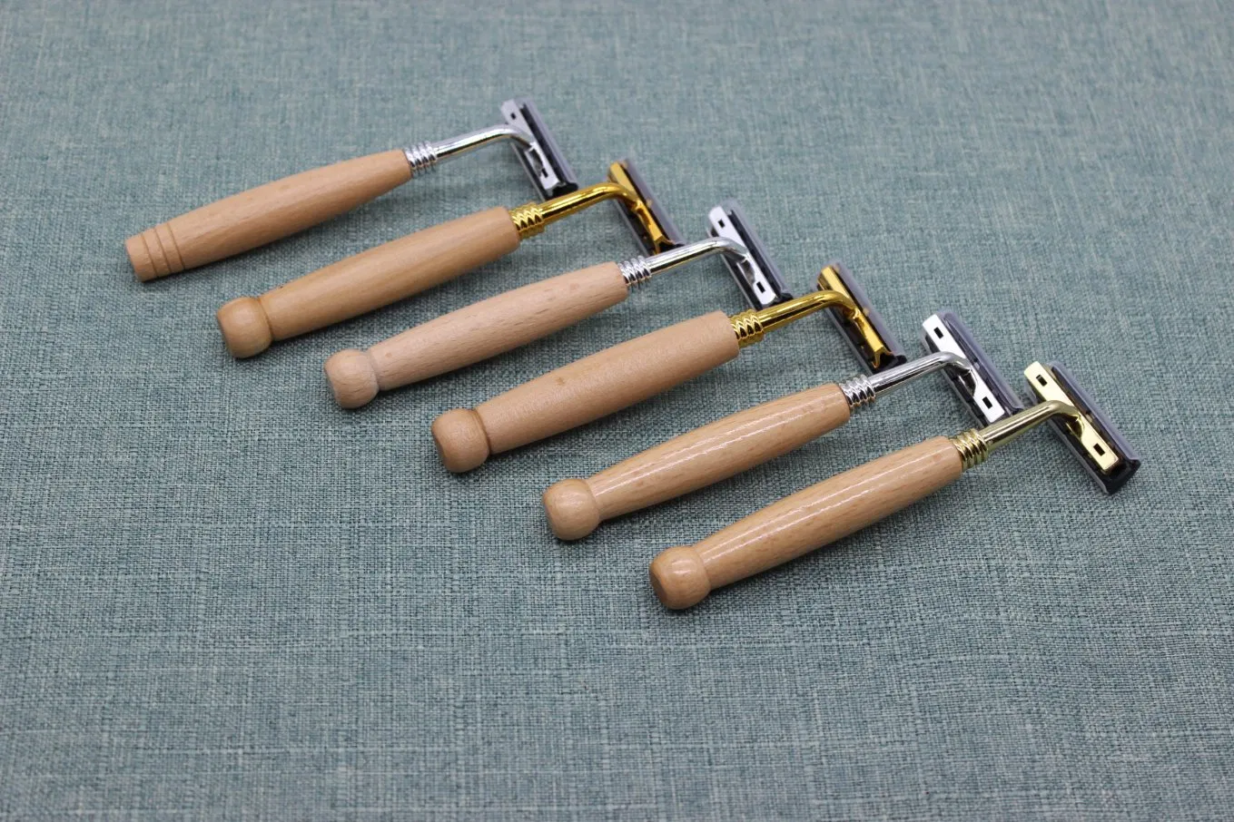 Compostable Biodegrable Travel Hotel Natural Bamboo Razor Wooden Razor Shaving Kit 06