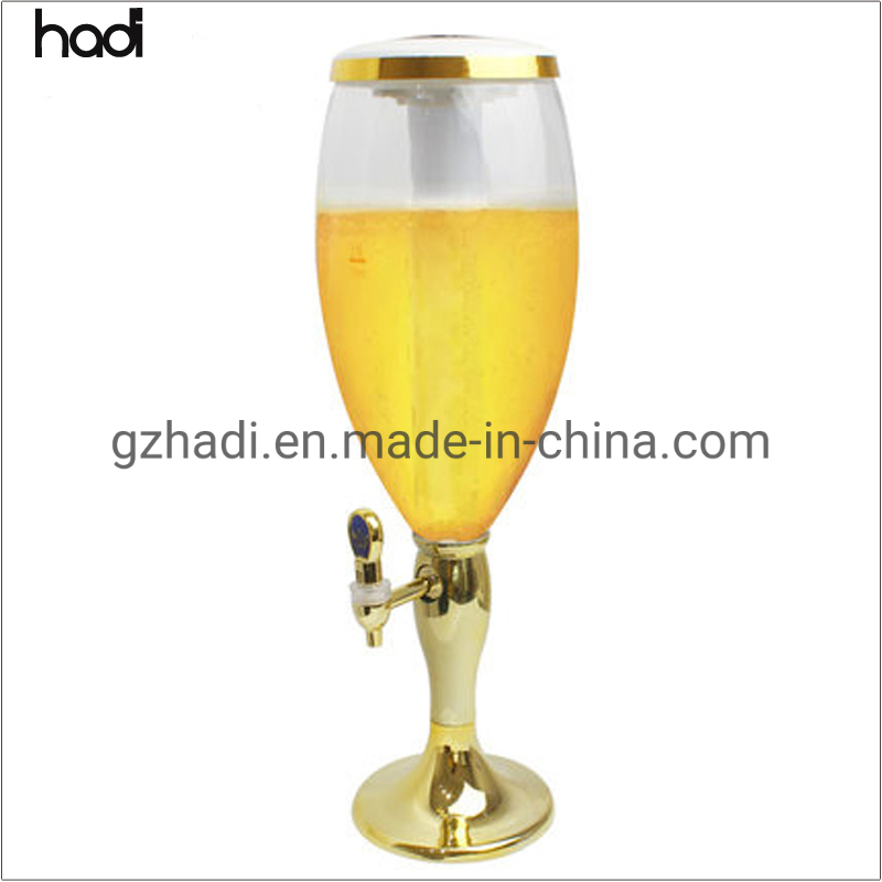 Wholesale Party Wedding Decorative Tabletop Globe Beer Dispenser Round Beer Tower with Ice Tube Beer Dispenser for Sale