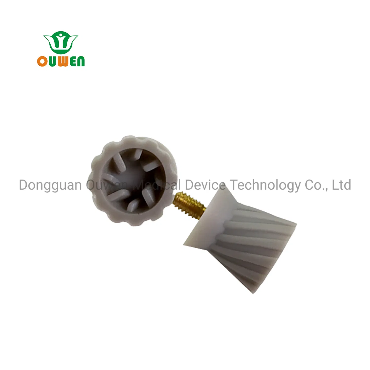 Ouwen ISO13485 CE FDA Certificates Medical Level Class I Silicone Brush Dental Disposable Screw in Type Polishing Cup Prophy Cup