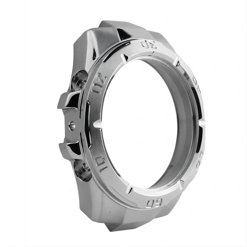 Customized High Precision Stainless Steel Metal Aluminum Watch Case Parts Watch Accessories Threaded Crown Rotating Bezel