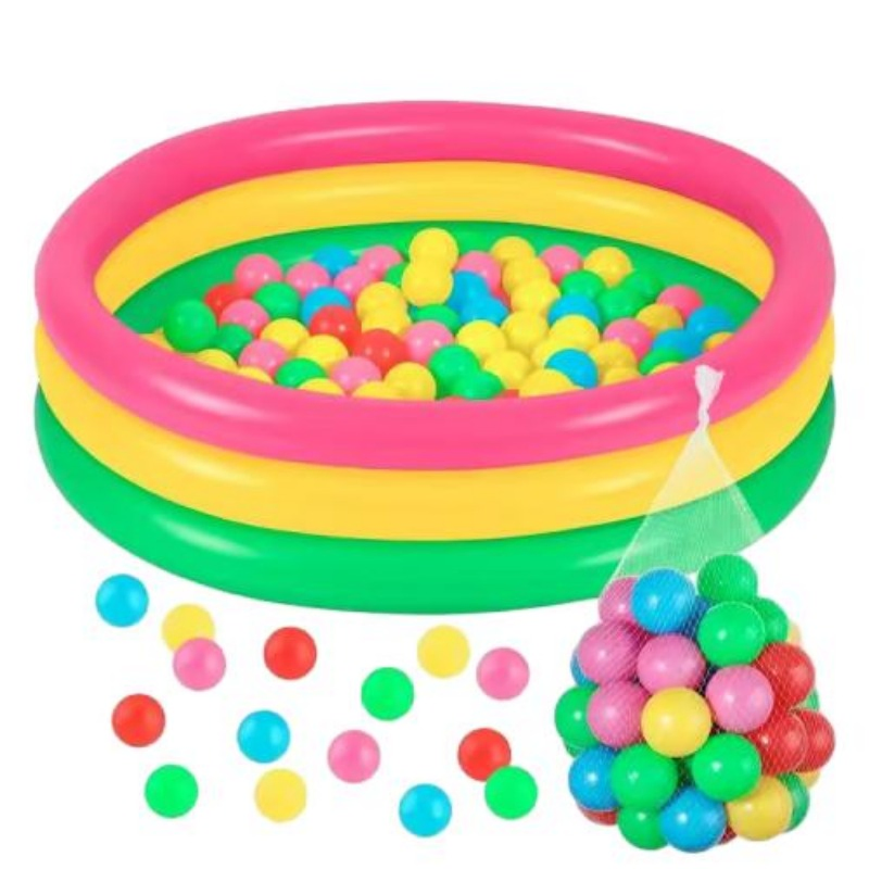 Fluorescent Colored Inflatable Children Swimming Pool Thick Material Baby Playing Bath Tub