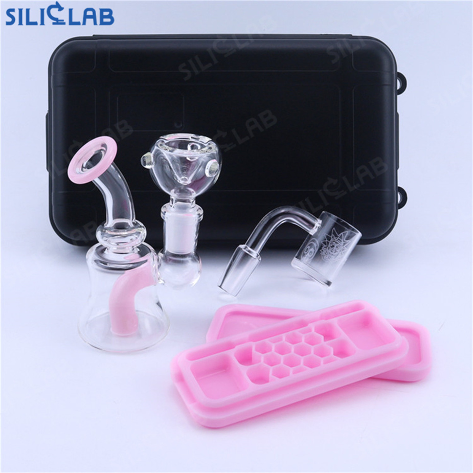Women Glass Smoking Pipe DAB Rig Oil Burner Tobacco Set