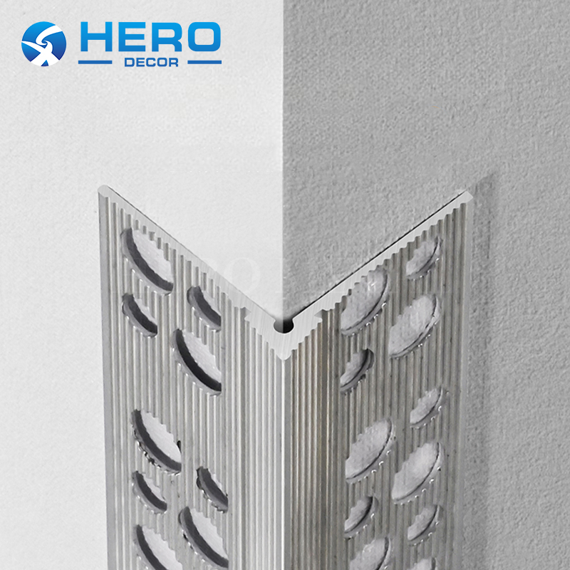 Aluminium Corner Plaster Bead Manufacturing Professional Foshan Factory Hero Metal Decoration Drywall Inside Trim for Wall Edges Types Render Directly Strip