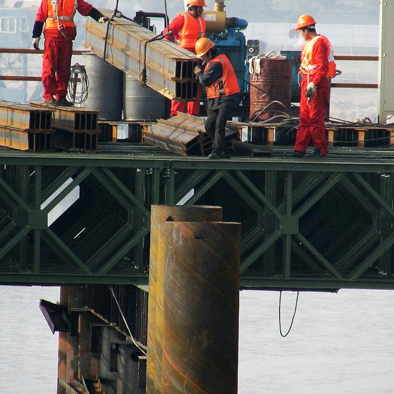 Durable Temporary Steel Railroad Trestle Bridge for Quick Setup