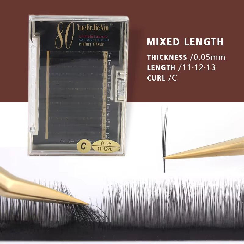 Wholesale Matte Dark Black Volume Silk Eyelash Extensions Individual Lash Trays Cashmere Lash Extension Supplies Eyelashes