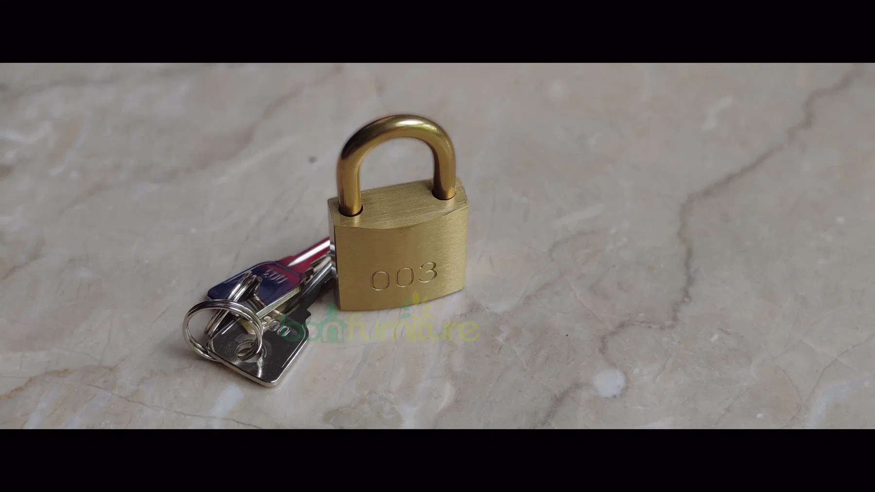003 Padlock and Key with Long Shackle 25mm