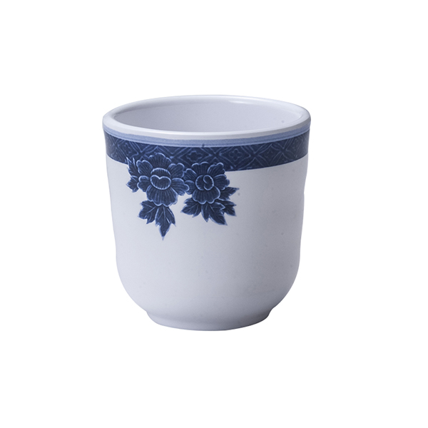 Кружка меламиновая с синим цветочным узором, 100 мл