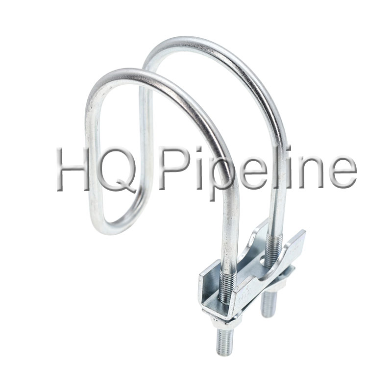 Galvanized Steel Double U Shape Pipe Conduit Clamp Adjustable for Pipeline Connection