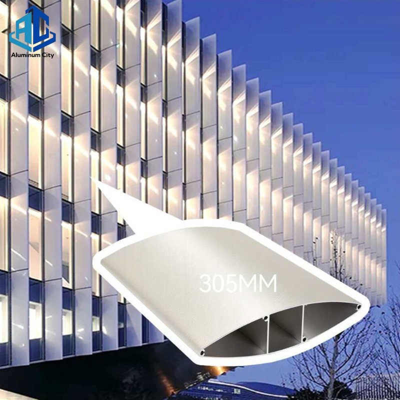 Customizable 3D Design Ventilated Aluminum Louver for Commercial & Industrial Building Facades with Anti-Corrosion Coating
