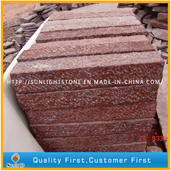 Natural Cheap Red Granite Mosaic Paver Stone for Garden and Park