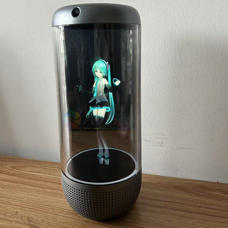 5.5inch and 21.5inch Cylindrical 3D Holographic Ai Interaction Transparent Showcase Holographic 3D Technology Display